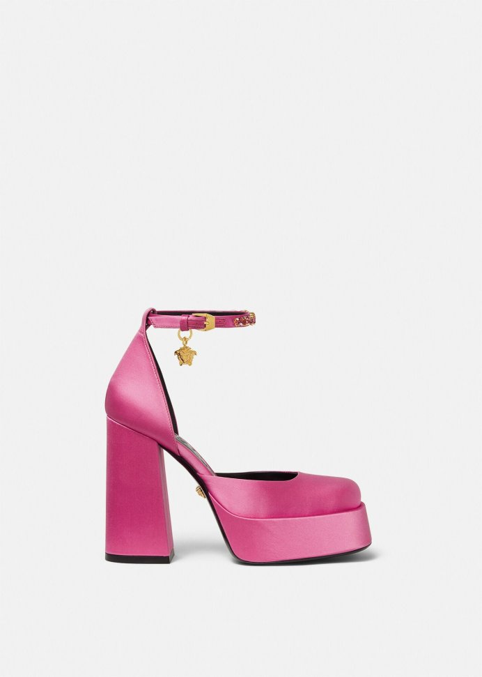 Femme VERSACE Chaussures A Plateforme | Escarpins A Plateforme Medusa Aevitas Rose