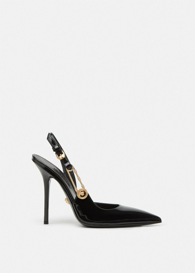 Femme VERSACE Escarpins | Escarpins Safety Pin Noir