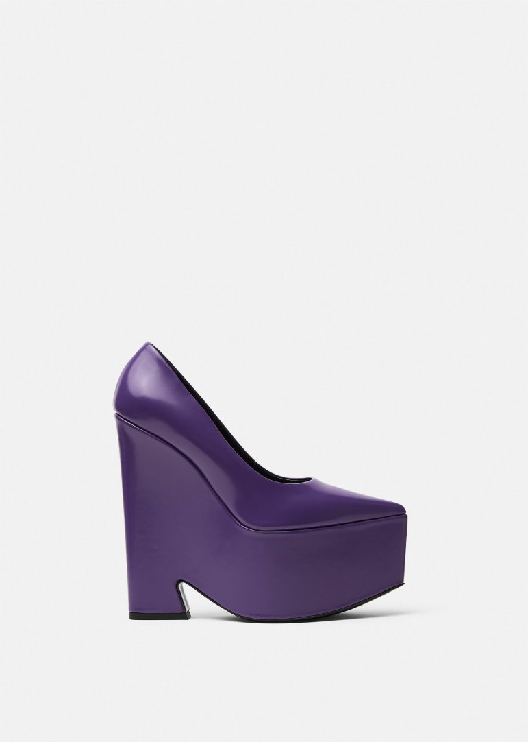 Femme VERSACE Chaussures A Plateforme | Escarpins A Plateforme Tempest Violet